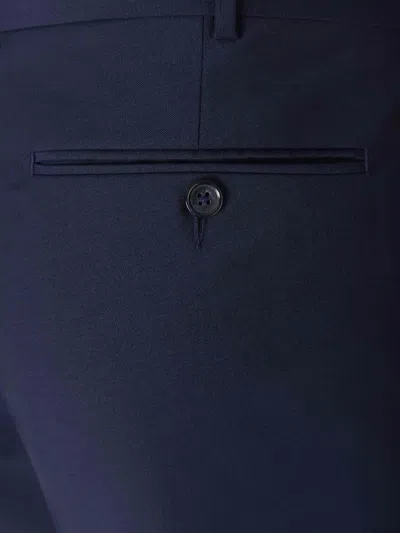 Scabal® Scabal Formal Wool Trousers In Blue