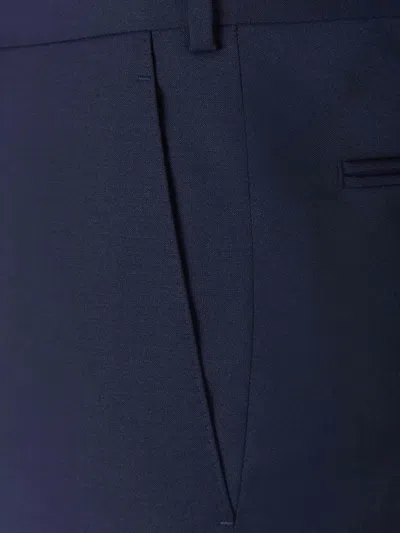 Scabal® Scabal Formal Wool Trousers In Blue