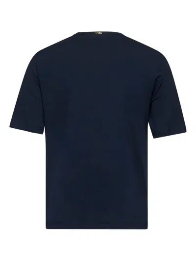 Herno Women Blue Jersey T-shirt With Scarf