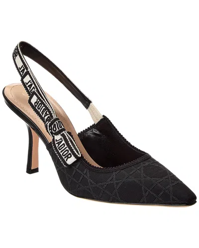 Dior J'a Canvas & Leather Slingback Pump