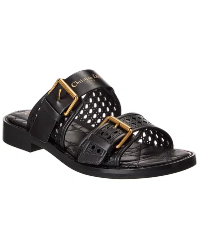Dior D-avenue Leather Sandal In Black