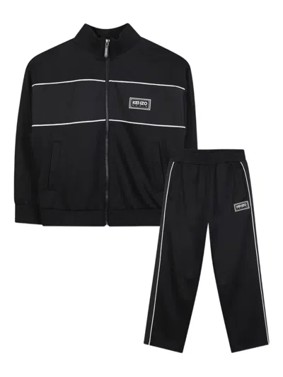 Kenzo Zip-up Tracksuit Set In Black