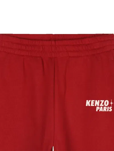 Kenzo Elasticated Tracksuit Bottom In Red