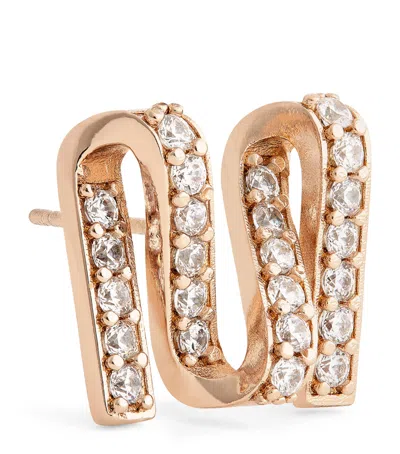 Max Mara Embellished 'm' Brooch