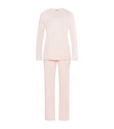 Hanro Cotton Moments Pyjama Set In Neutral