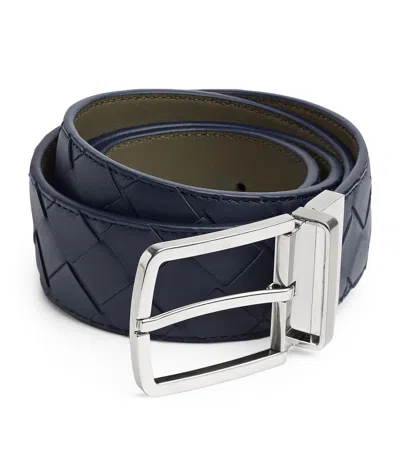Bottega Veneta Leather Reversible Intrecciato Belt