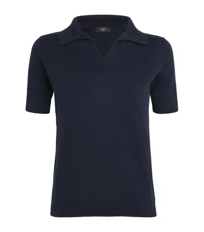 Weekend Max Mara Silk-cotton Open Polo Shirt