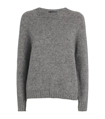 Weekend Max Mara Melange Grey Alpaca Blend Oversize Ghiacci Sweater