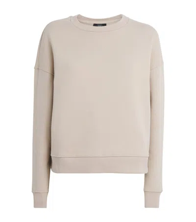 Weekend Max Mara Cotton-blend Embroidered-logo Sweatshirt
