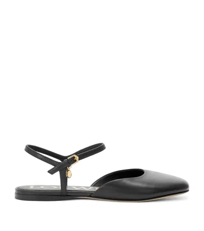 Loewe Toy Ankle Strap Ballerinas In Lambskin In Black