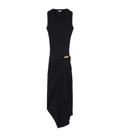 Loewe Cotton Draped Midi Dress