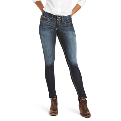 Ariat Real Mid Rise Stretch Ella Skinny Jean In Celestial In Blue