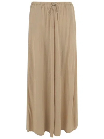 By Malene Birger Light Brown Piscata Wide-leg Trousers In Brown