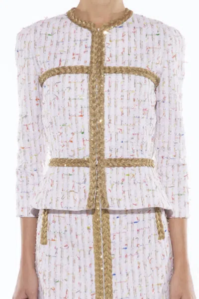 Giambattista Valli Boucle Jacket In White