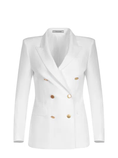 Tagliatore White Double-breasted Suit