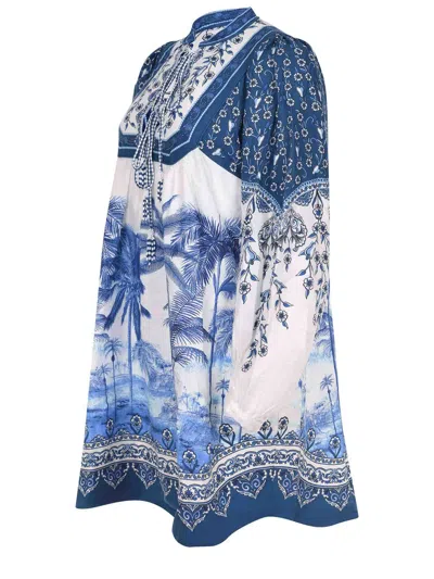 Farm Rio Palm Tree Print Mini Beach Dress