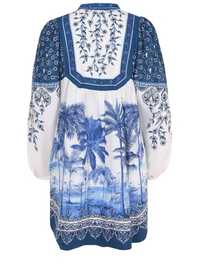 Farm Rio Palm Tree Print Mini Beach Dress