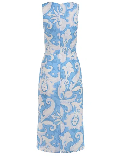 Etro Dress Made Of Viscose In Blue