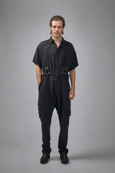 Geoffrey B Small Assymetric Swing Back Exaggerated Volume Short Sleeve Workshirt