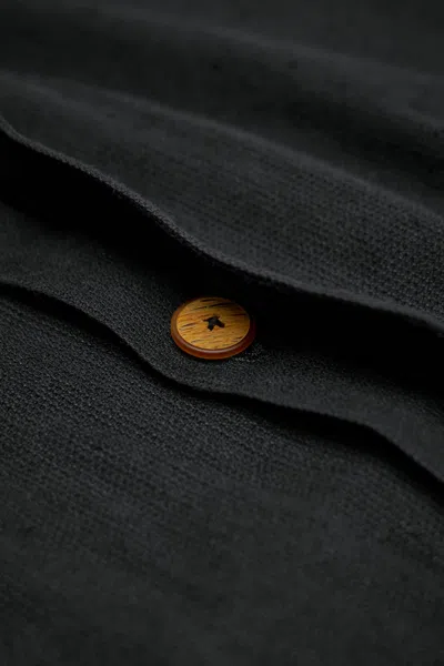 Geoffrey B Small Assymetric Swing Back Exaggerated Volume Short Sleeve Workshirt