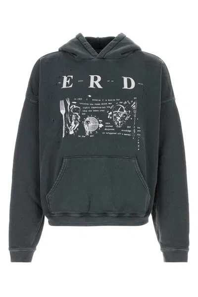 Enfants Riches Deprimes Charcoal Cotton Oversize My Role In The War Sweatshirt In Green