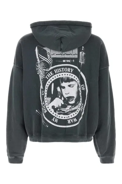 Enfants Riches Deprimes Charcoal Cotton Oversize My Role In The War Sweatshirt In Green