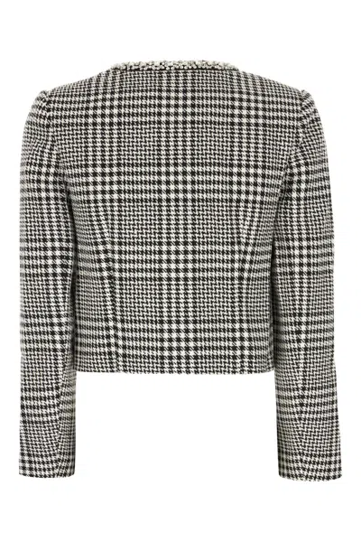 Self-portrait Wool Houndstooth Tailored Jacket Jackets Multicolor