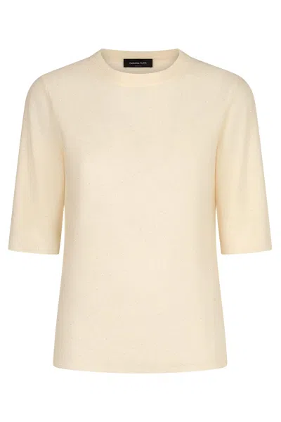 Fabiana Filippi Elbow-sleeve Sequin Knit Sweater