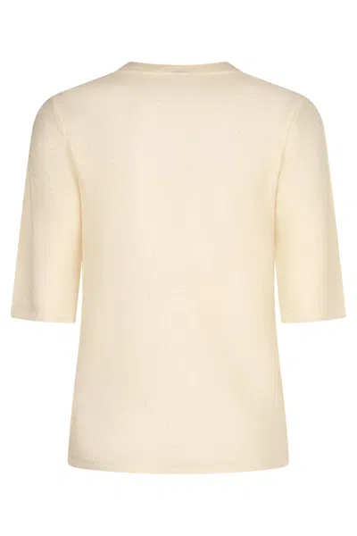 Fabiana Filippi Elbow-sleeve Sequin Knit Sweater