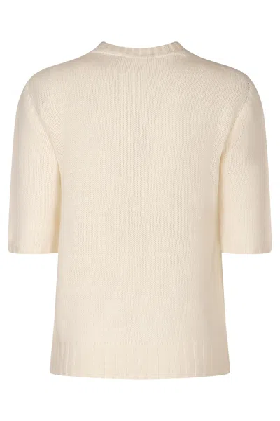 Fabiana Filippi Embellished Short-sleeved Sweater In White