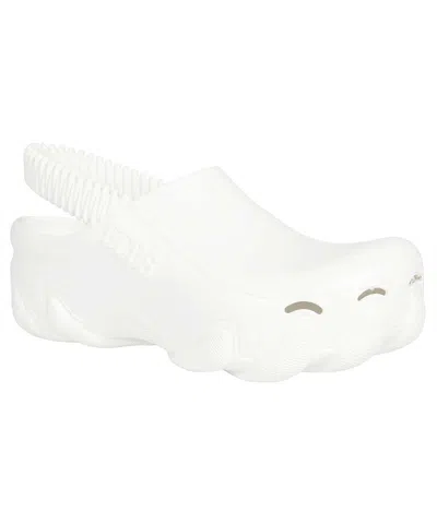 Gcds Ibex Logo Detail Rubber Mules In White