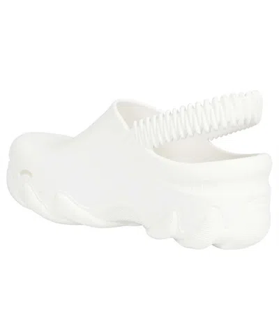Gcds Ibex Logo Detail Rubber Mules In White