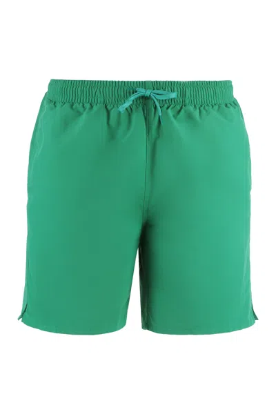 Maison Kitsuné Fox-motif Thigh-length Shorts In Green