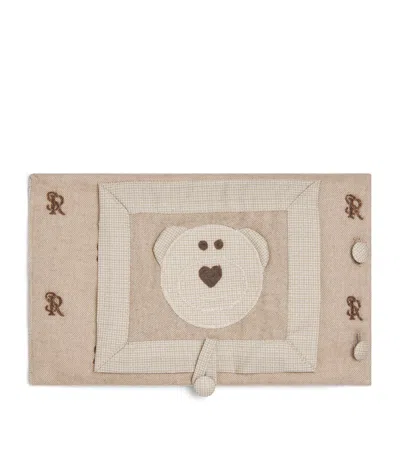 Stefano Ricci Cotton Teddy Bear Pillow In Multi