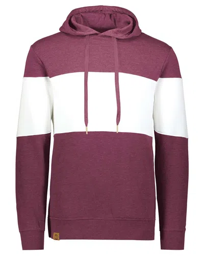 Holloway Men's All-american Fleece Colorblocked Hooded Sweatshirt In Brown