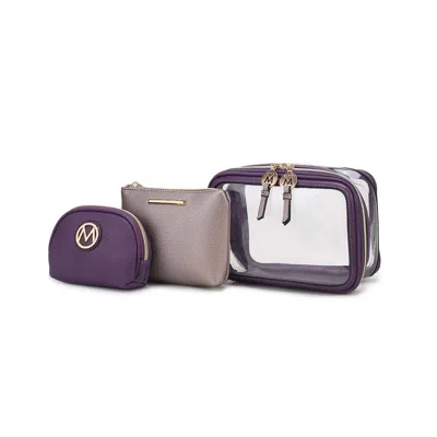 Mkf Collection By Mia K Laura Women's Cosmetic Punch 10 Pcs Sets, Small Travel Makeup Bag