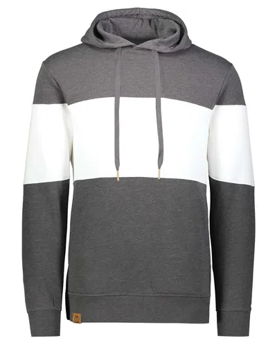 Holloway Men's All-american Fleece Colorblocked Hooded Sweatshirt In Gray