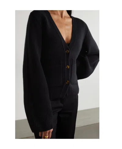 Khaite Scarlet Knitted Cardigan In Blue