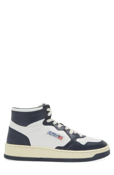Autry Bicolor Medalist High-top Sneakers In White