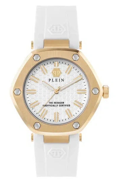 Philipp Plein The Hexagon Silicone Watch Woman Wrist Watch Gold Size Onesize Stainless Steel