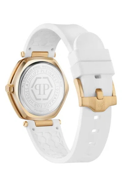 Philipp Plein The Hexagon Silicone Watch Woman Wrist Watch Gold Size Onesize Stainless Steel