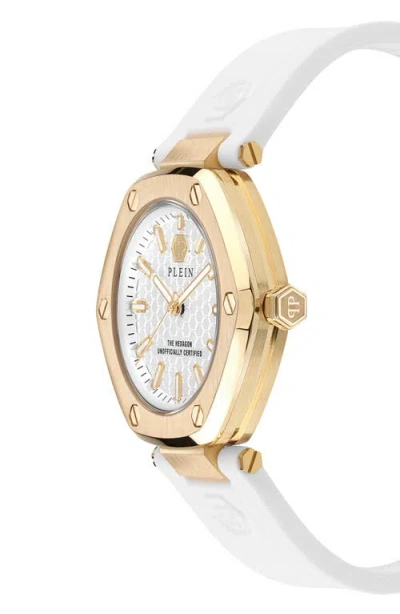Philipp Plein The Hexagon Silicone Watch Woman Wrist Watch Gold Size Onesize Stainless Steel