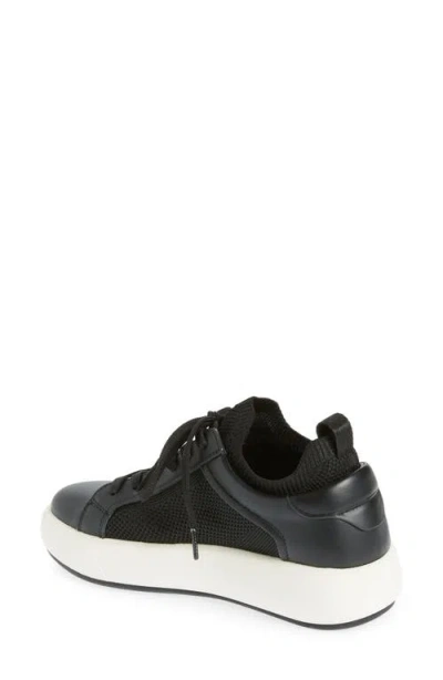 Stuart Weitzman 5050 Pro Leather Knit Low-top Sneakers