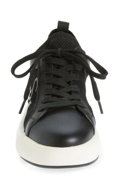 Stuart Weitzman 5050 Pro Leather Knit Low-top Sneakers