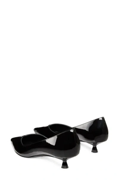 Stuart Weitzman Stuart Leather Kitten-heel Pumps