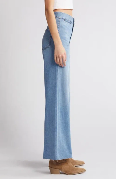 Askk Ny Brighton High Waist Raw Hem Wide Leg Jeans