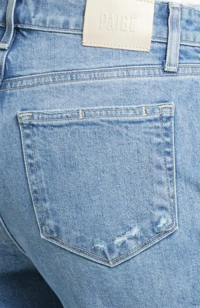 Paige Leenah Raw Hem High Waist Ankle Wide Leg Jeans