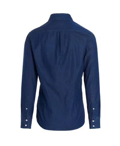 Brunello Cucinelli Buttoned Long-sleeved Shirt In Blue