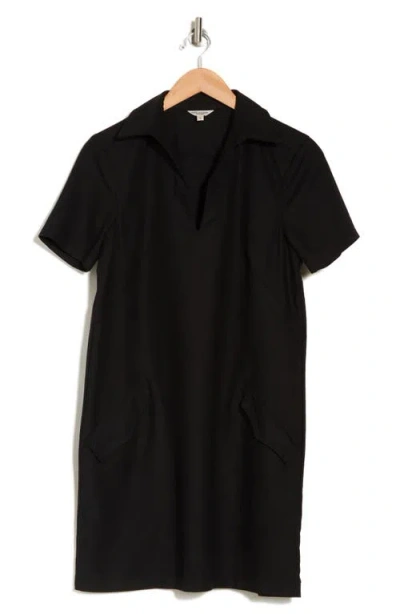 Max Studio Short Sleeve Twill Shift Dress