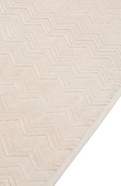 Missoni Home Chalk 60x90 Cm Cotton Zigzag Bath Mat In Neutral